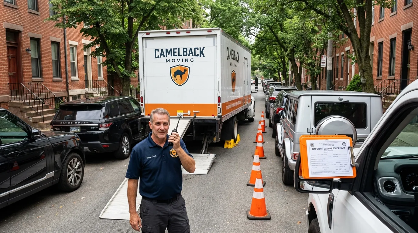 City street loading permit setup in Great Neck, NY